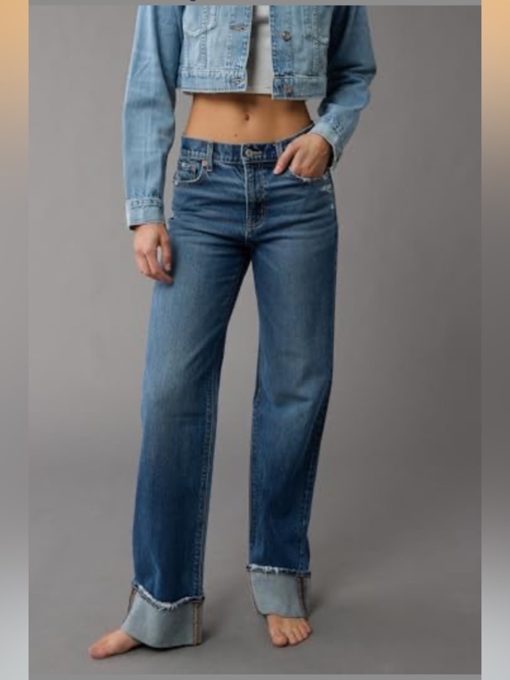 AMERICAN EAGLE |  High rise stovepipe jeans | 12R